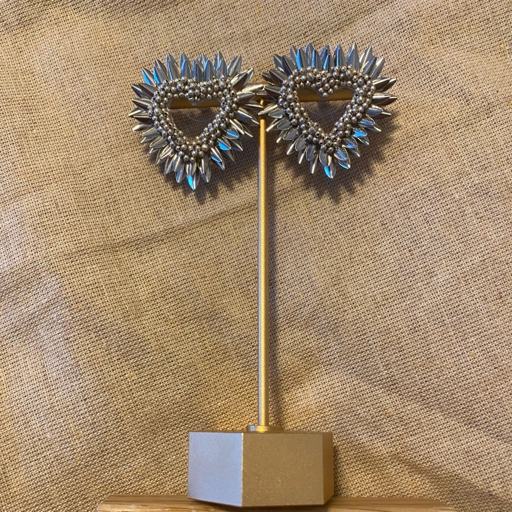 Deepa Gurnani Heart Earrings